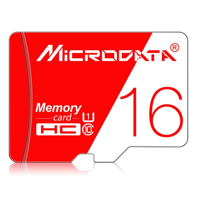 MICRODATA 16GB High Speed U1 Red and White TF Memory Card, 16GB