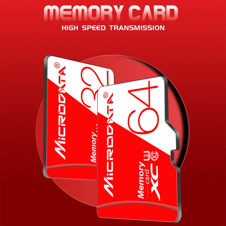 MICRODATA 16GB High Speed U1 Red and White TF Memory Card, 16GB