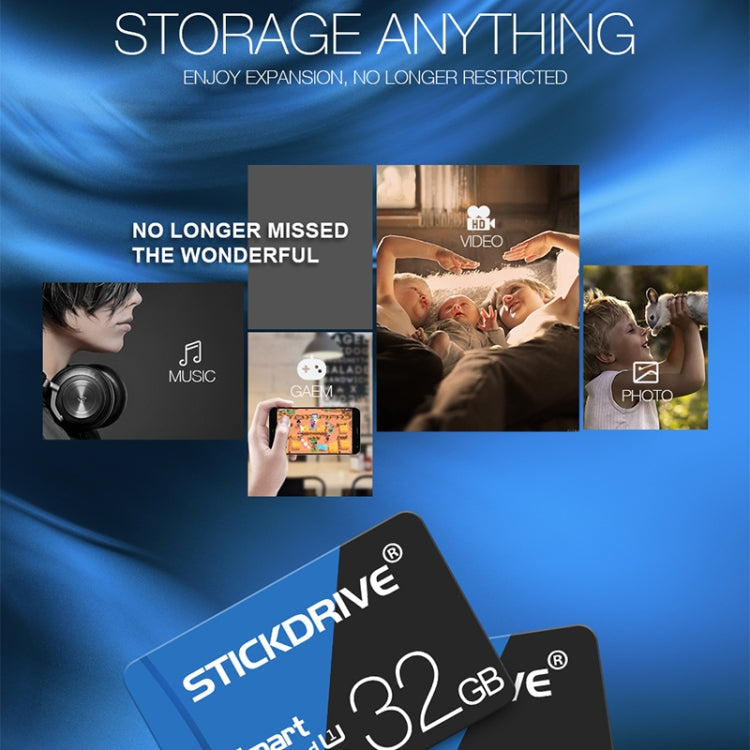 STICKDRIVE 128GB High Speed U3 Blue and Black TF Memory Card, 128GB