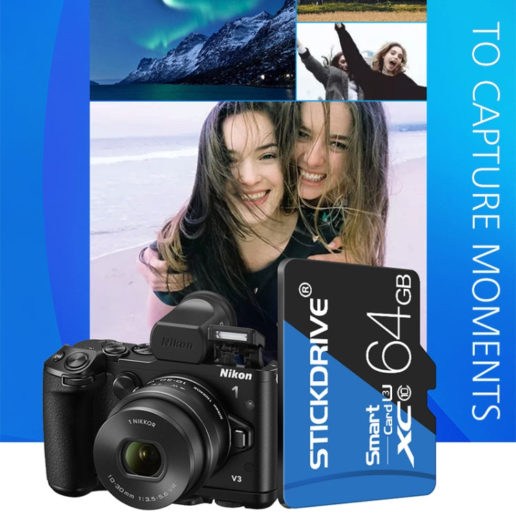 STICKDRIVE 128GB High Speed U3 Blue and Black TF Memory Card, 128GB