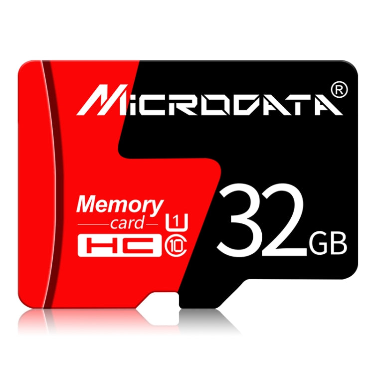 MICRODATA 32GB U1 Red and Black TF Memory Card, 32GB