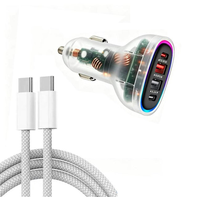 מטען לרכב 75W עם 4 יציאות