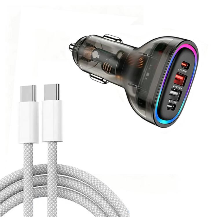 מטען לרכב 75W עם 4 יציאות