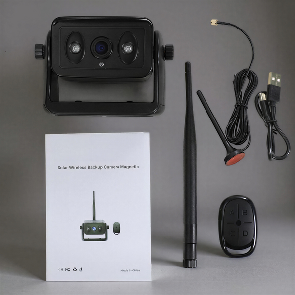 Vision Guard | מצלמת רוורס אלחוטית סולארית עם הצמדה מגנטית