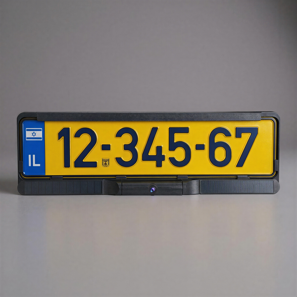 Stealth Cam | מסגרת לוחית רישוי סולארית עם מצלמה ומסך (הכל כלול)